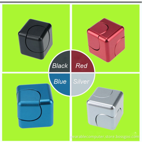 Low noise multi color magic cube finger spinner toy